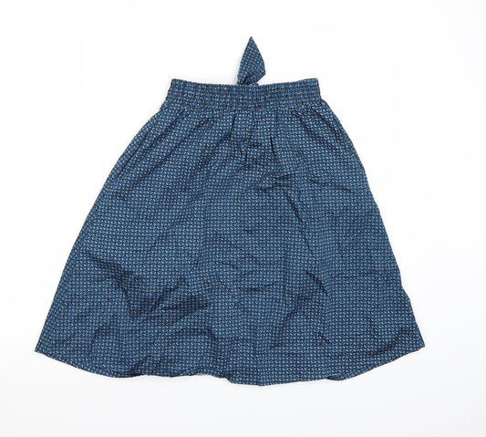 H&M Womens Blue Geometric A-Line Skirt Size 6