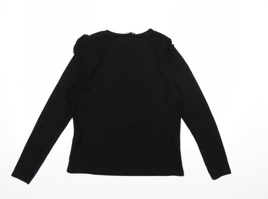 New Look Womens Black Knit Pullover Jumper Size 14