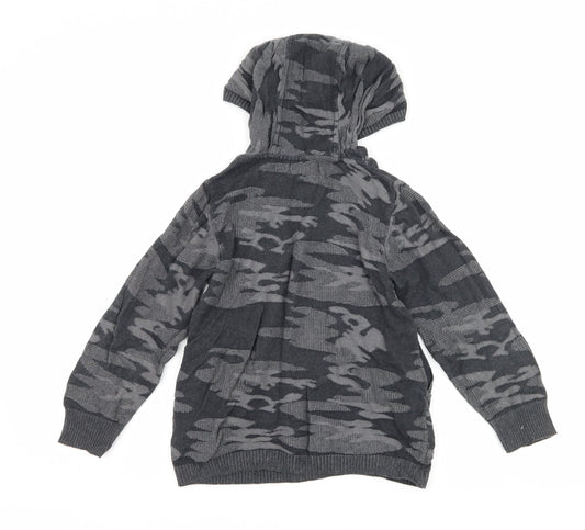 NEXT Boys Grey Camouflage Pullover Hoodie Size 6 Years