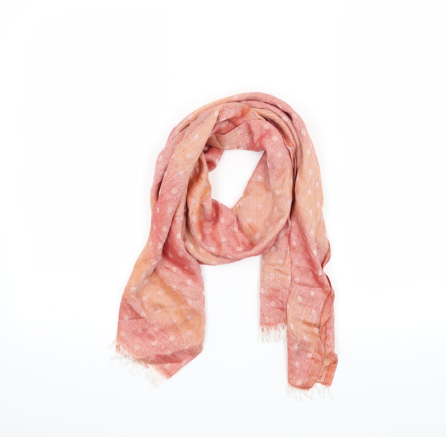 Front view of Preworn women’s pink scarf