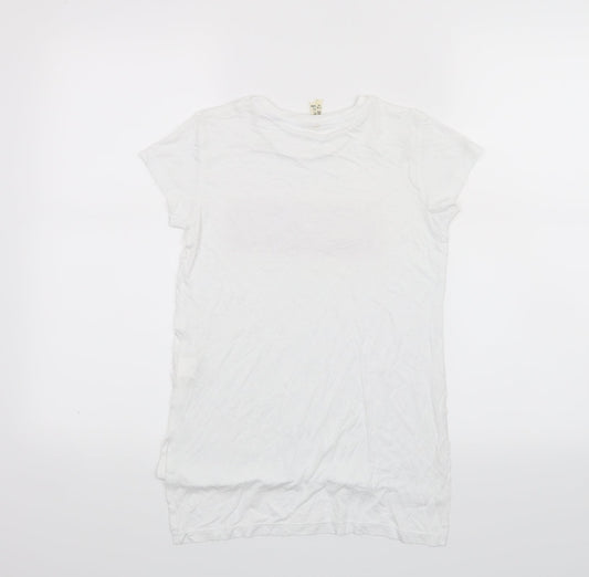 YD Girls White Basic T-Shirt Size 9-10 Years
