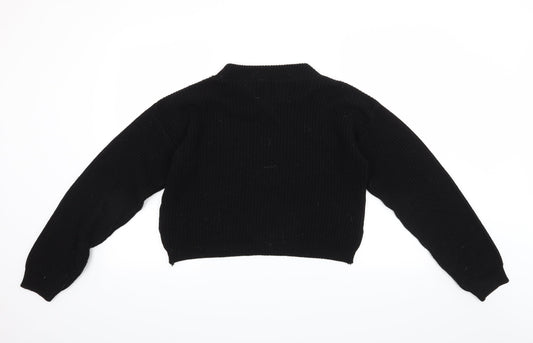 Boohoo Womens Black Pullover Jumper Size M