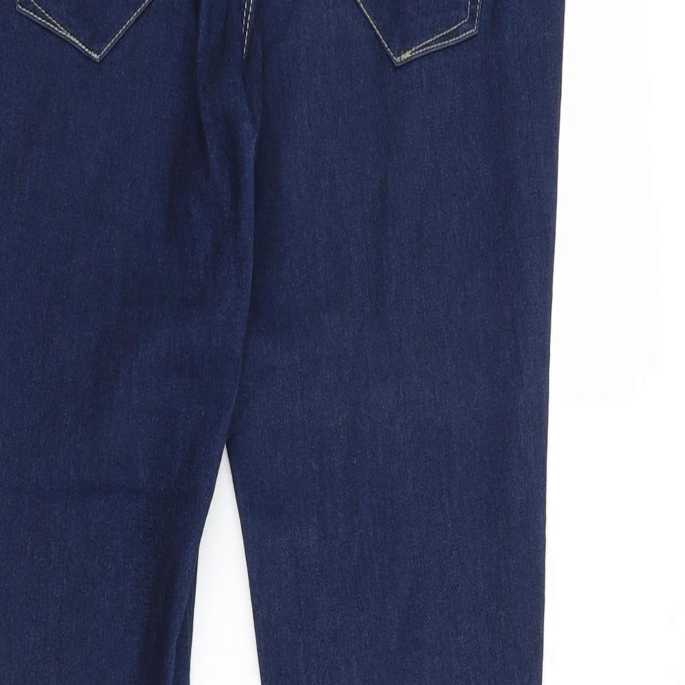Brand and care label for Denim & Co. women’s blue jegging jeans, size UK 10, 30-inch leg