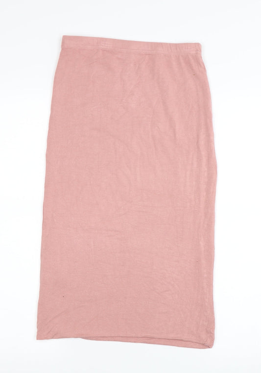 Topshop Womens Pink Straight & Pencil Skirt Size 10