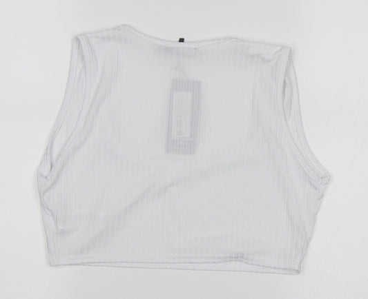I SAW IT FIRST Womens White Basic T-Shirt Size 16