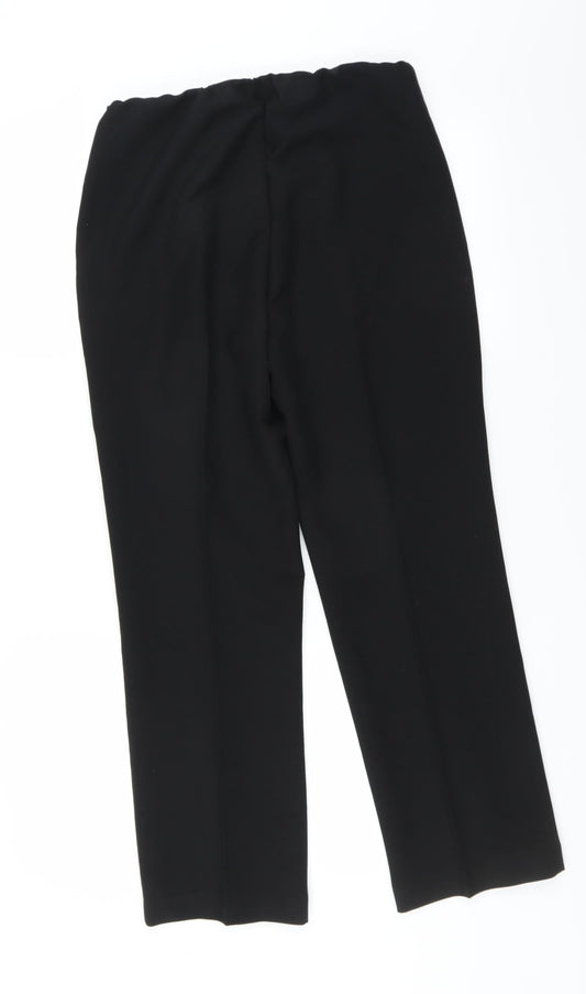 Preworn Womens Black Trousers Size 10 L27 in