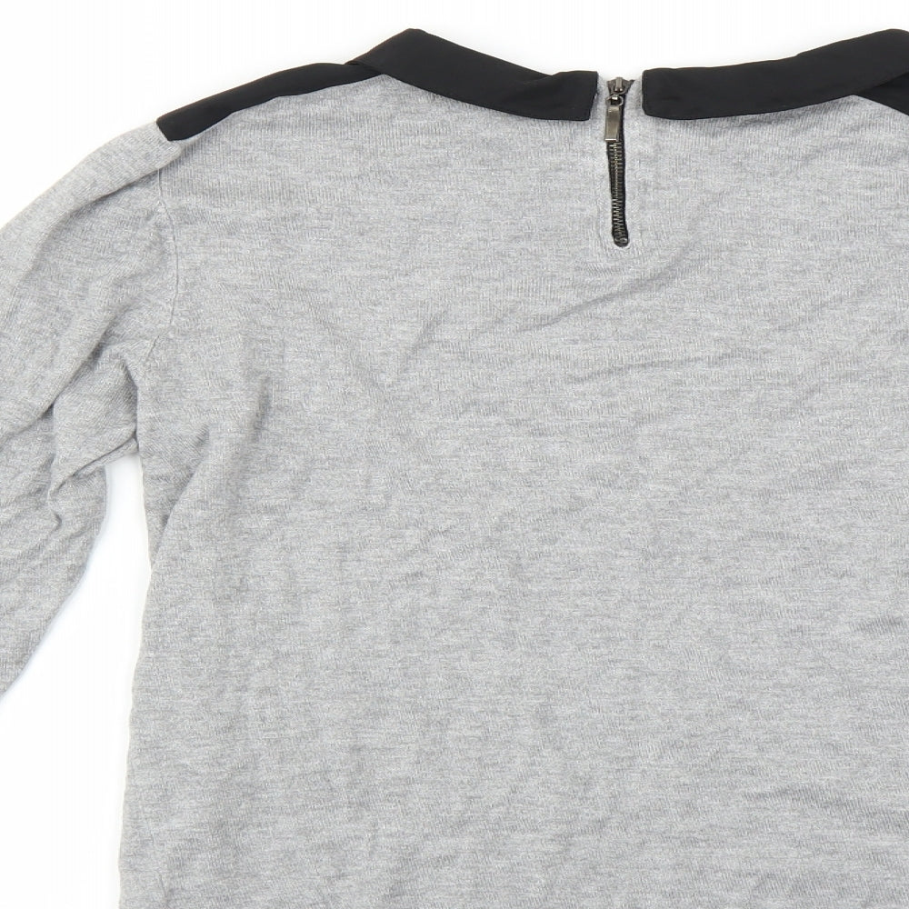Brand and care label for Matalan women’s grey jumper, size UK 12