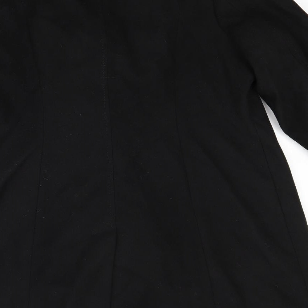 marks Womens Black Overcoat Coat Size 10