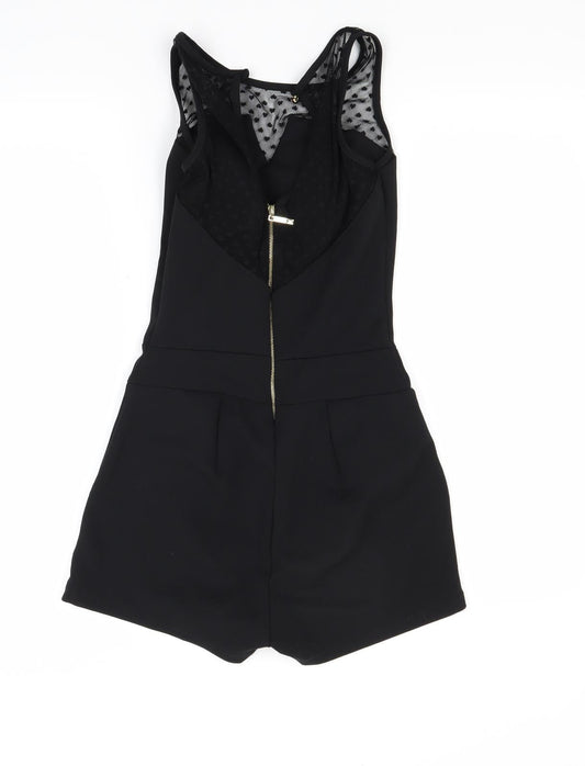 Preworn Womens Black Shorts One-Piece Size 8