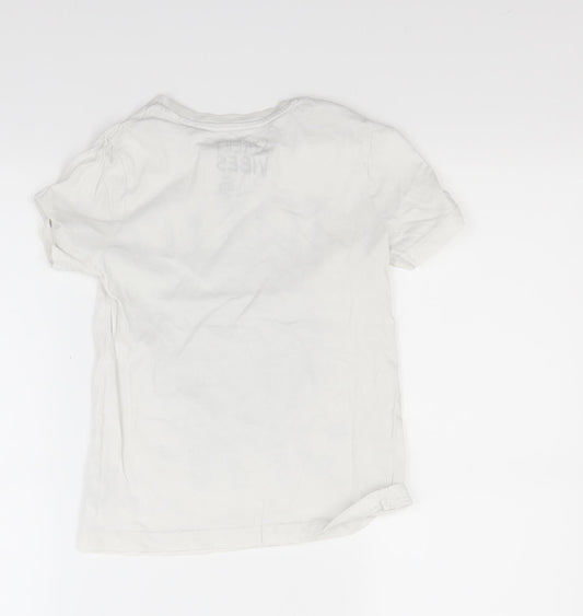 F&F Boys White Basic T-Shirt Size 5-6 Years - Japan