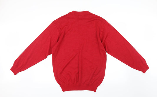 Westbury Womens Red Knit Pullover Jumper Size S