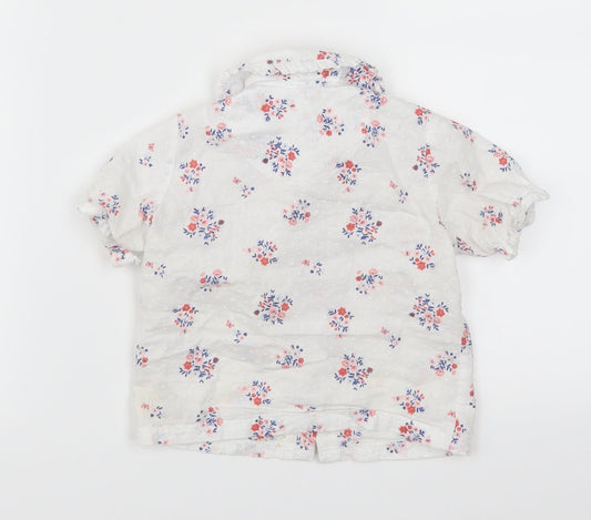 Nutmeg Girls White Floral Cami Pyjama Top Size 9-12 Months