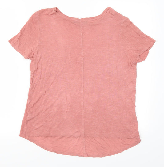Select Womens Pink Basic T-Shirt Size 12