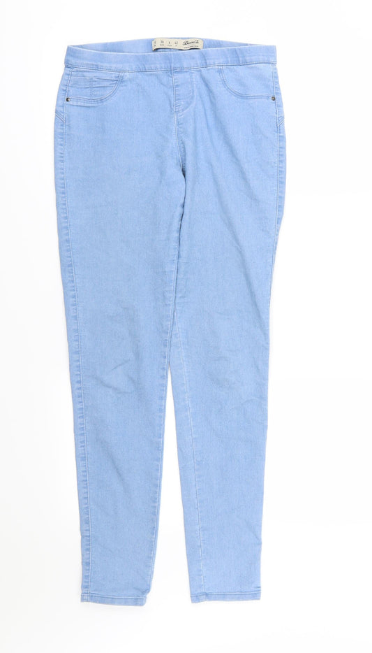Additional front view of Denim & Co. women’s blue denim jegging jeans, size UK 10, 30-inch leg