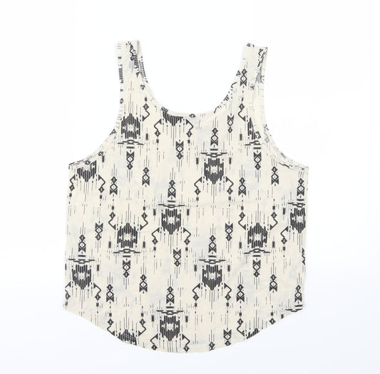Topshop Womens Beige Jersey Basic Tank Size 10