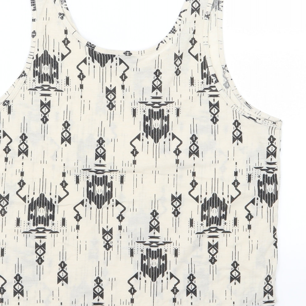 Topshop Womens Beige Jersey Basic Tank Size 10