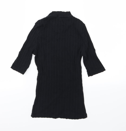New Look Womens Black Knit Pullover Jumper Size 10