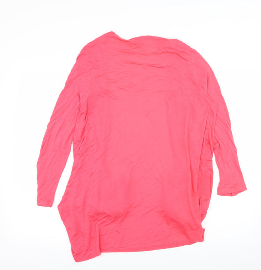 TG Womens Pink Jersey Cardigan Jumper Size 16