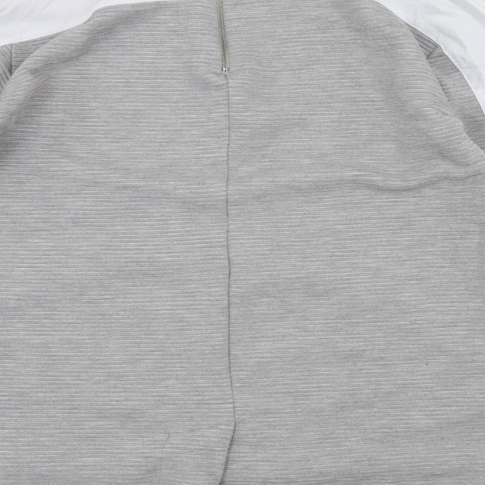 Bebe Plus Womens Grey Basic Blouse Size L