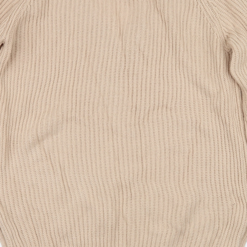 Brand and care label for Society 8 women’s pink knit jumper, size UK 10