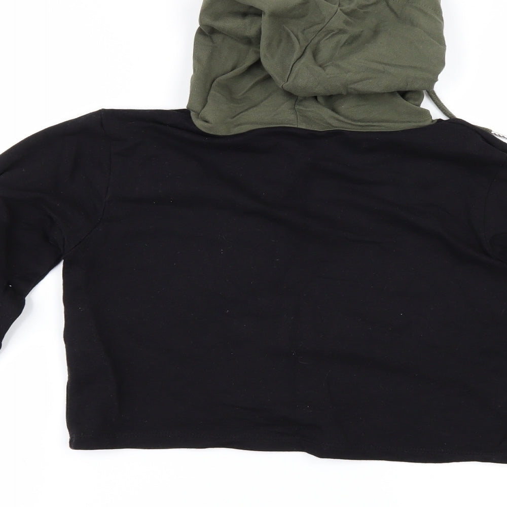 Brand and care label for Select women’s black full zip hoodie, size UK 6