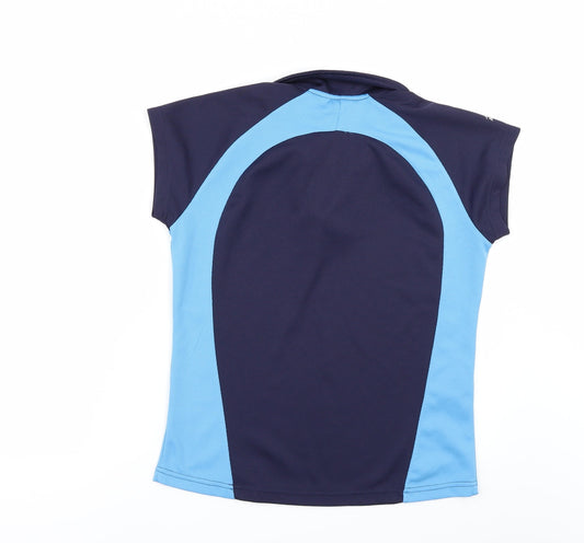 AKOA Womens Blue Basic T-Shirt Size S