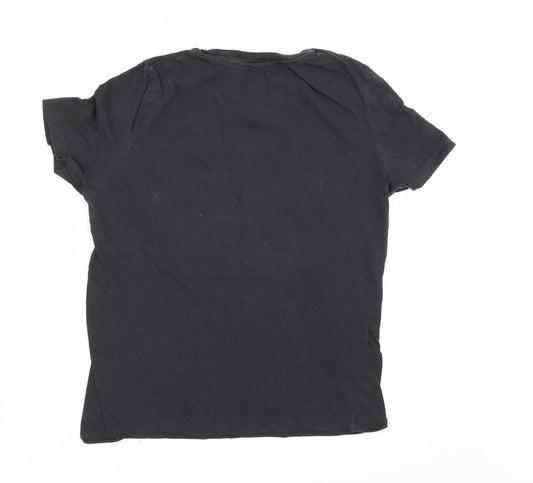 MNG Womens Black Basic T-Shirt Size S