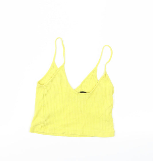 Topshop Womens Yellow Basic Tank Size 8