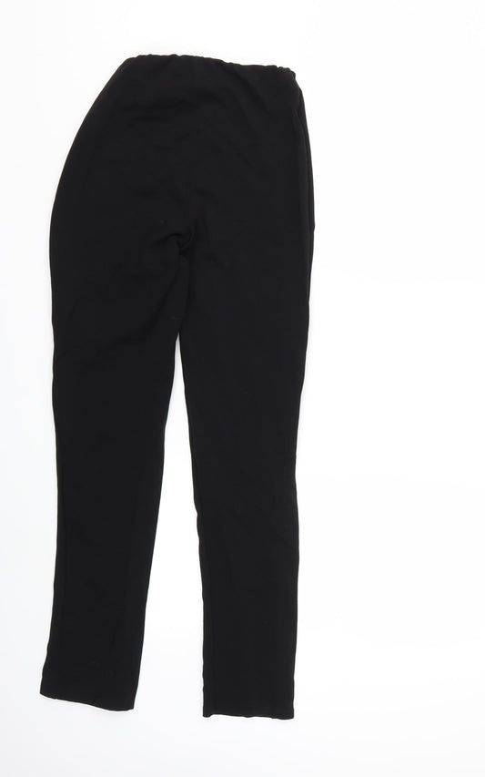 PRETTYLITTLETHING Womens Black Trousers Size 10 L27 in