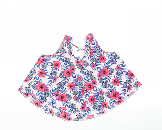 Primark Girls Pink Floral Basic T-Shirt Size 11-12 Years