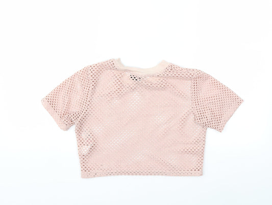 Topshop Womens Pink Basic T-Shirt Size 8