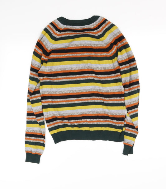 NEXT Womens Multicoloured Striped Cape Jumper Size 10