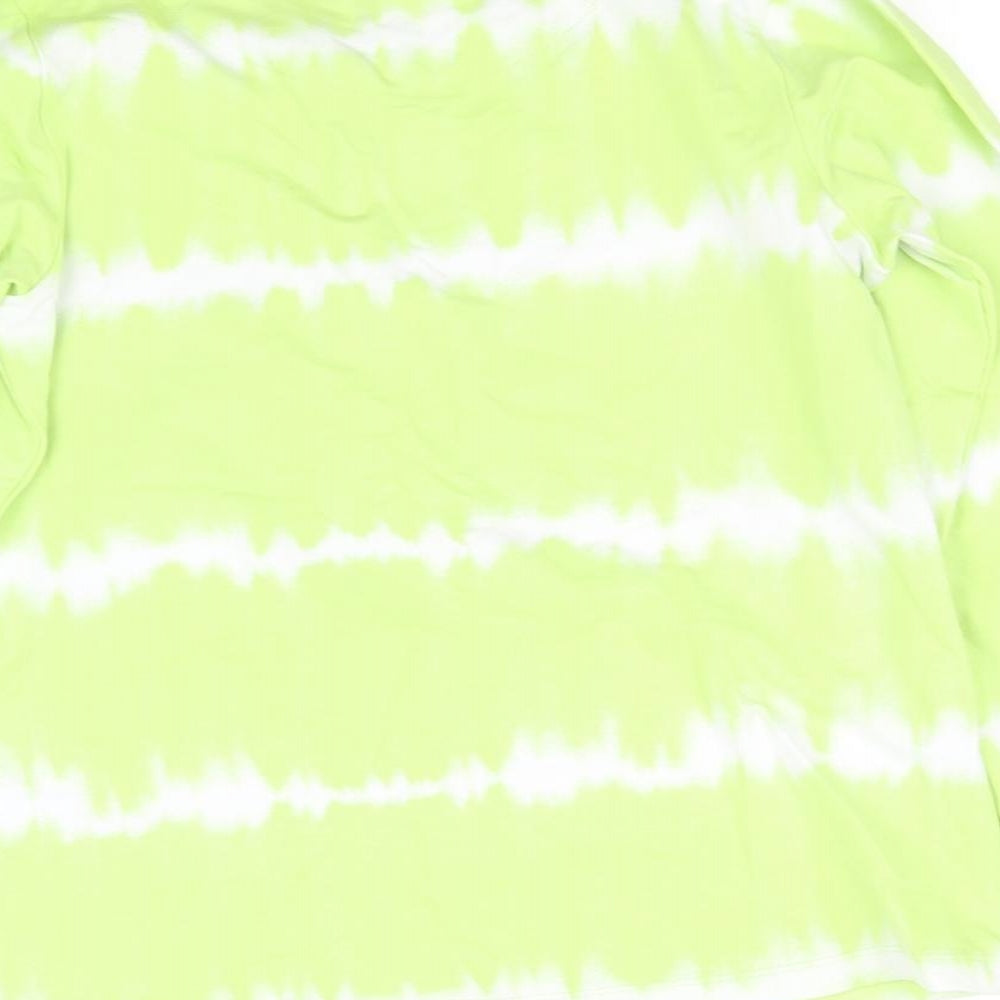 Brand and care label for d&co women’s green jumper, size XS