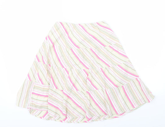 Gap Girls Multicoloured Striped A-Line Skirt Size 10-11 Years