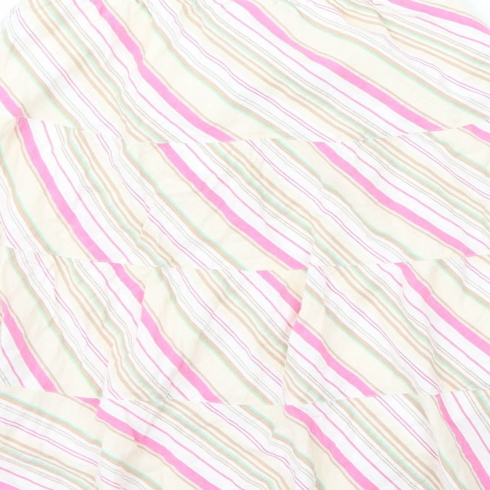 Gap Girls Multicoloured Striped A-Line Skirt Size 10-11 Years