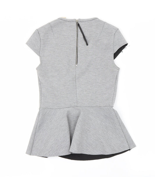 H&M Womens Grey Basic T-Shirt Size 4