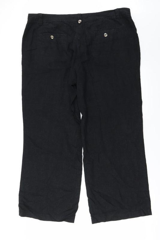 Casual Collection Womens Black Trousers Size 40 in L26 in