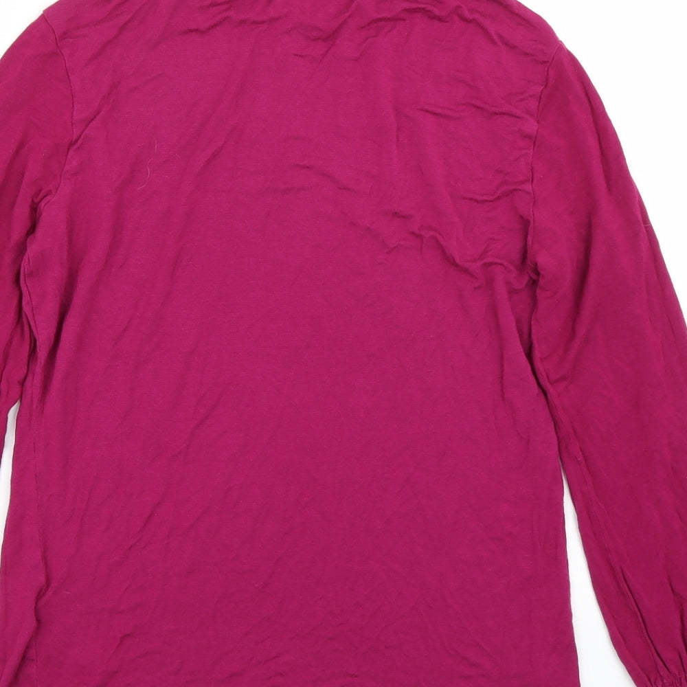 Brand and care label for Red Herring women’s pink jumper, size UK 14