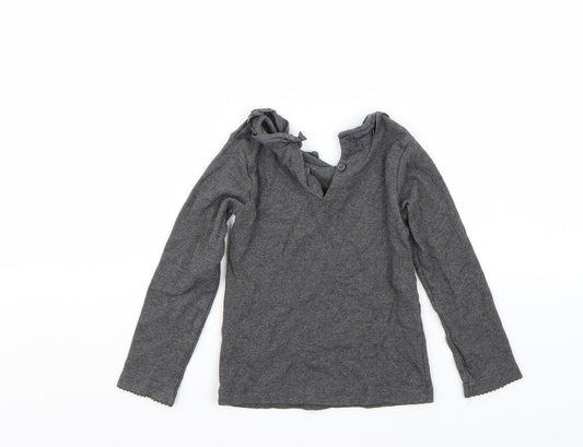 NEXT Girls Grey Basic T-Shirt Size 2-3 Years