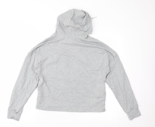 In Vogue Womens Grey Jersey Pullover Hoodie Size S