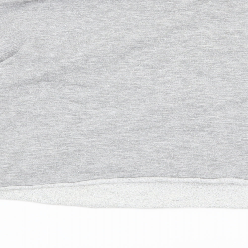 Brand and care label for Candy Couture girls’ grey pullover sweatshirt, size 9, years - michigan