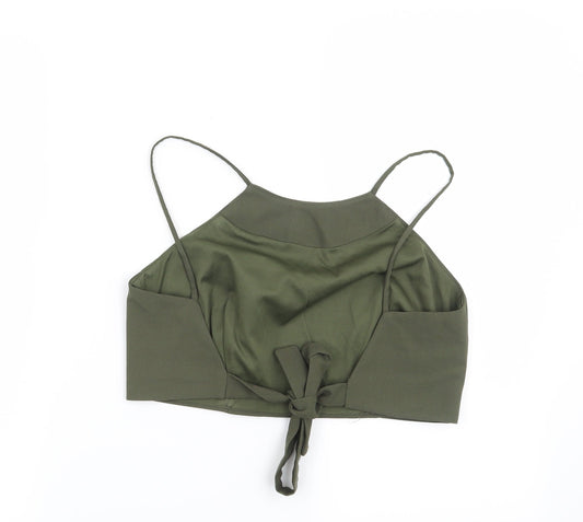 Missguided Womens Green Basic Blouse Size 8