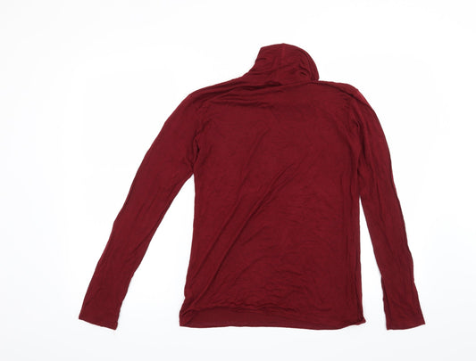 Oui Womens Red Pullover Sweatshirt Size S