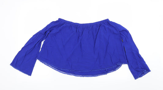 New Look Womens Blue Basic Blouse Size 8