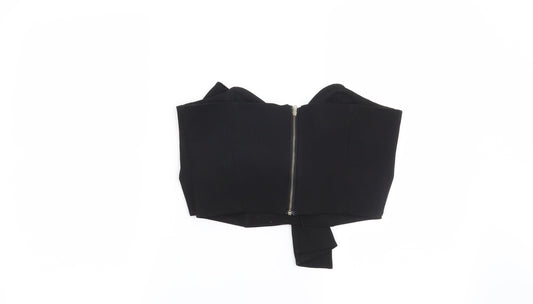 Preworn Womens Black Basic Blouse Size 10