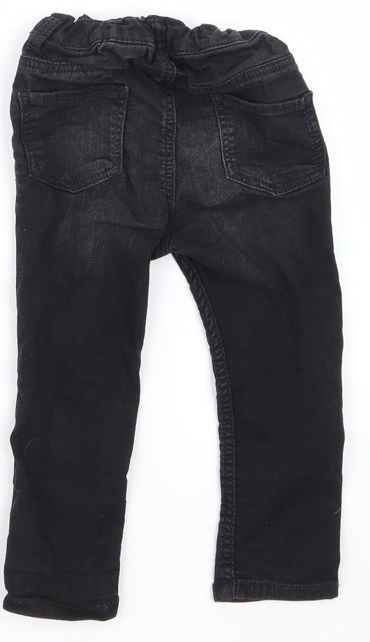H&M Girls Black Cargo Jeans Size 12-18 Months