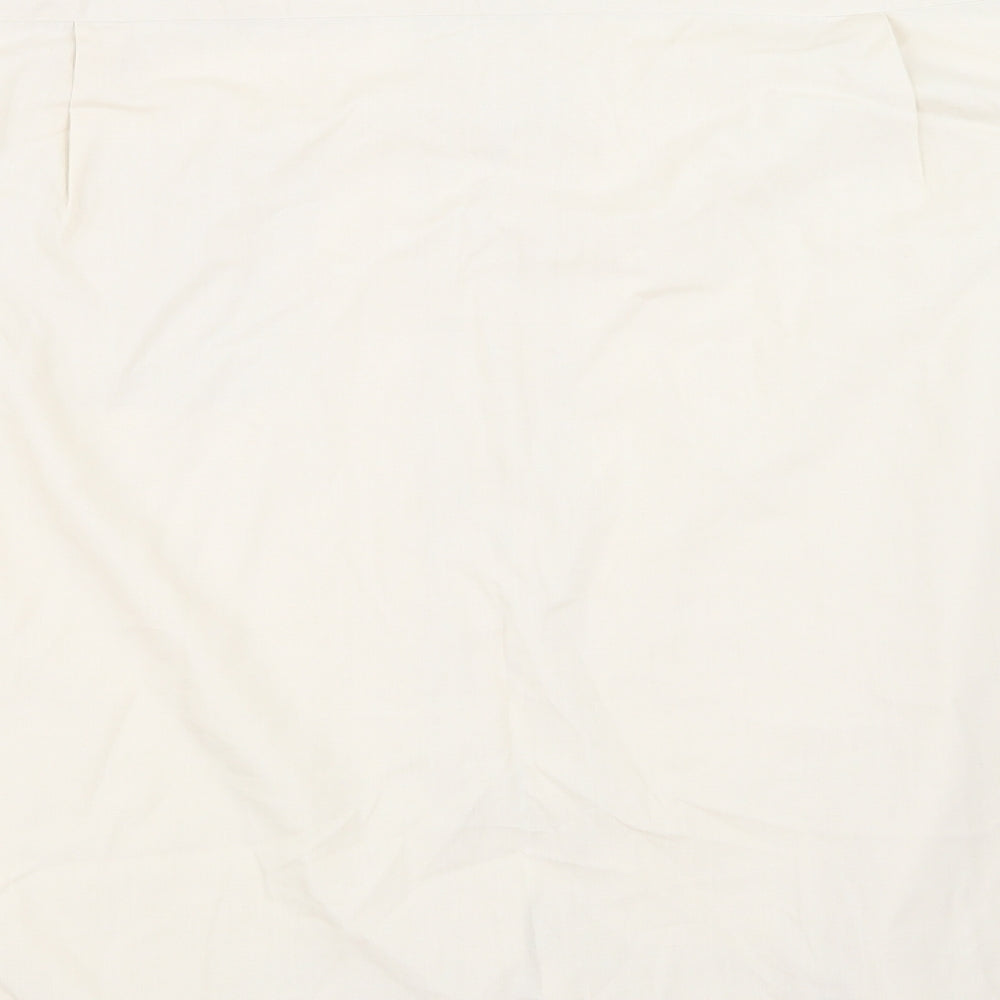 Brand and care label for Double TWO men’s beige button-up, size XL