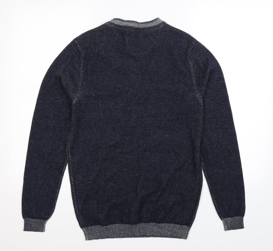 George Mens Blue Knit Pullover Jumper Size S