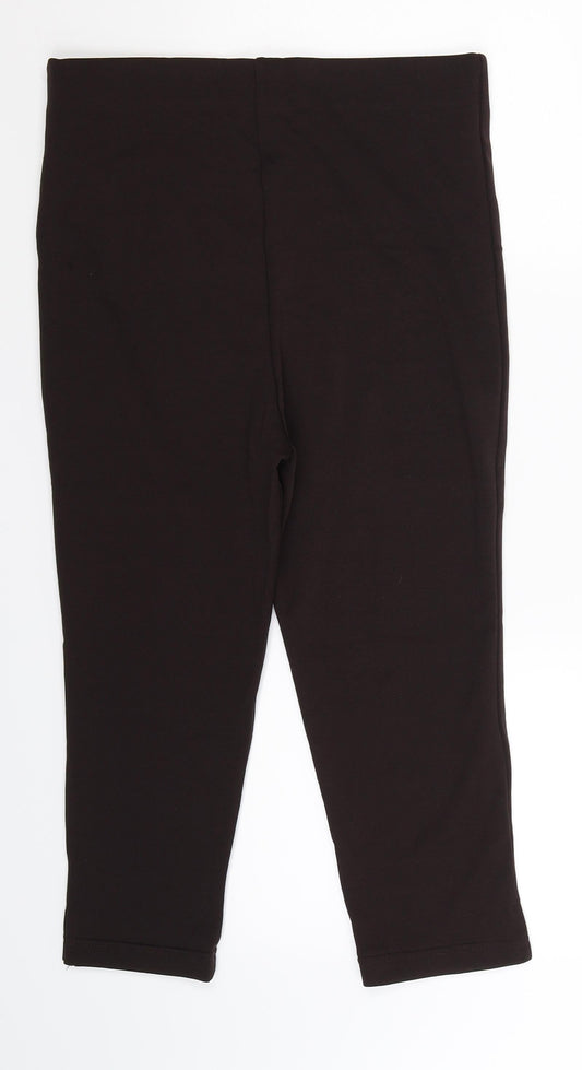 Ice Cube Womens Brown Cropped Leggings Size L L19 in