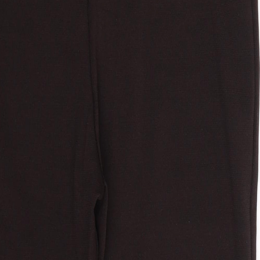 Brand and care label for Ice Cube women’s brown cropped leggings, size L, 19-inch leg